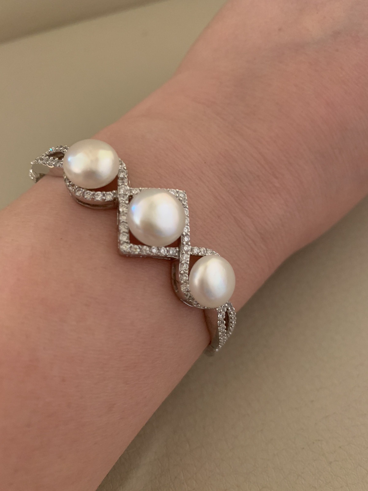 metal rhodium bracelet